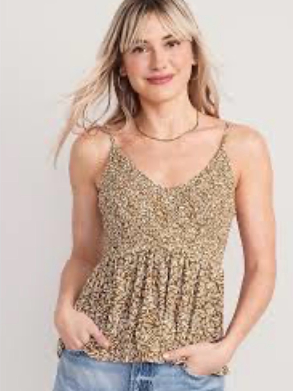 Old Navy V-neck Mesh Babydoll
Visit ›
Cami Swing Top Size S